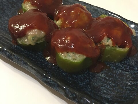 野菜たっぷり★ピーマンの肉詰め